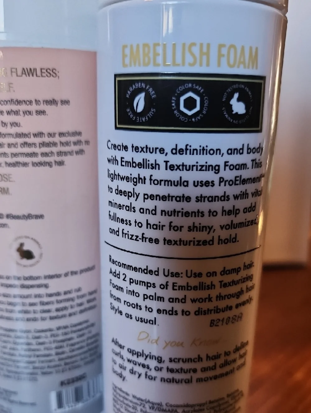 Calista Embellish Texturizing Foam & Flex Spray Set in Blush Pink - Picture 5 of 5